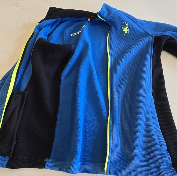 SPYDER Boys Constant Full Zip Stryke Sweater Jacket Blue Jacket XL 18 - Picture 11 of 16